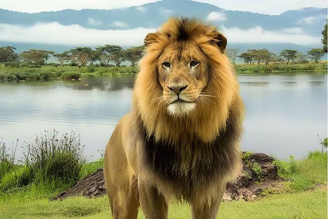 An African lion
