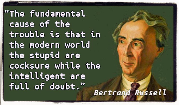 The triumph of stupidity by Bertrand Russell