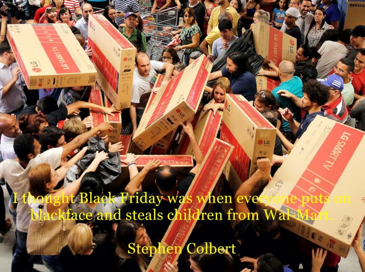 Black Friday Day crowd and shoppers