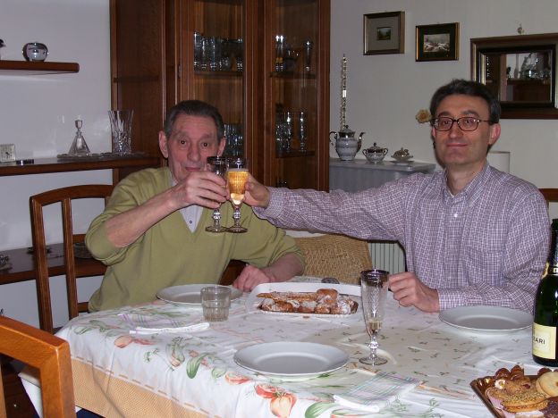 C.W. Brown with his father Luciano