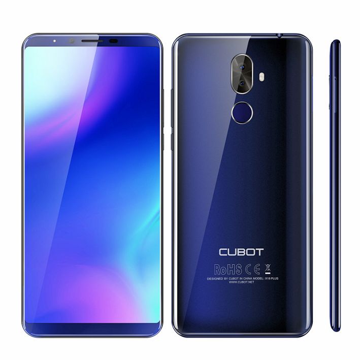 Cubot X18 Plus Android 8.0 4GB 64GB 5.99 MT6750T Octa-Core Smartphone 16MP+2MP Rear Cameras 4000mAh 4G