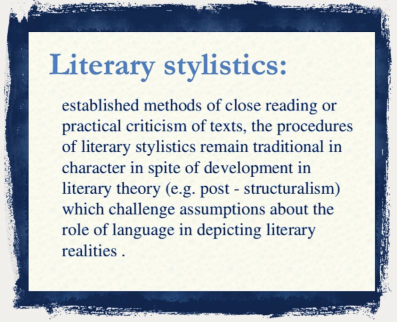 Literary theory and criticism