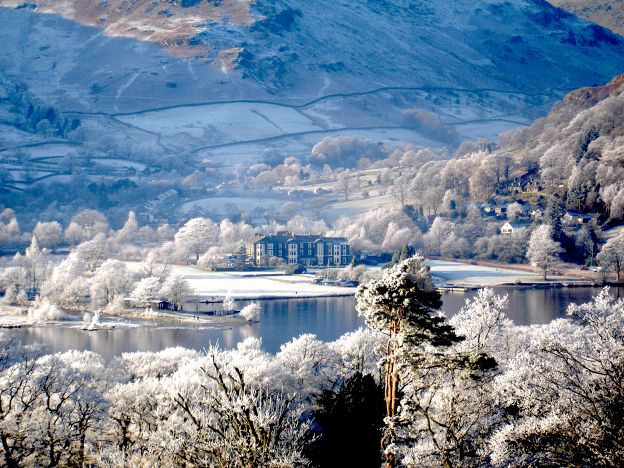The lake district winter scenery