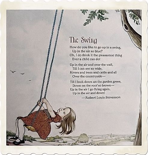 The swing a poem by Robert Louis Stevenson